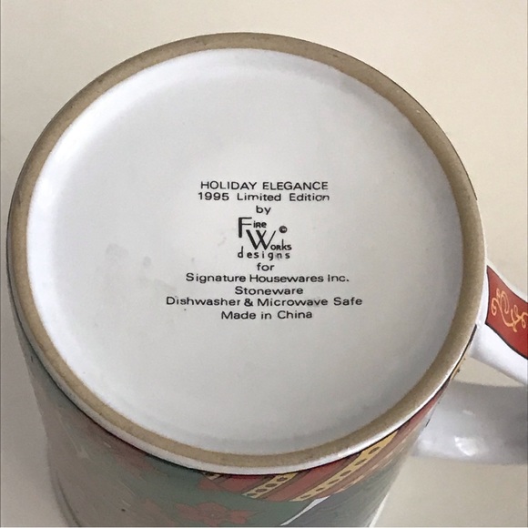 Holiday Elegance Limited Edition Fine Works Design Vintage Coffee Mug - Vintage - Picture 11 of 14